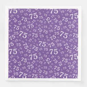 75. Alters-Zufallszahlenmuster Lila/Weiß Serviette