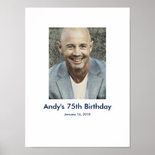 75. Das kundenspezifische Geburtstags-Foto Poster