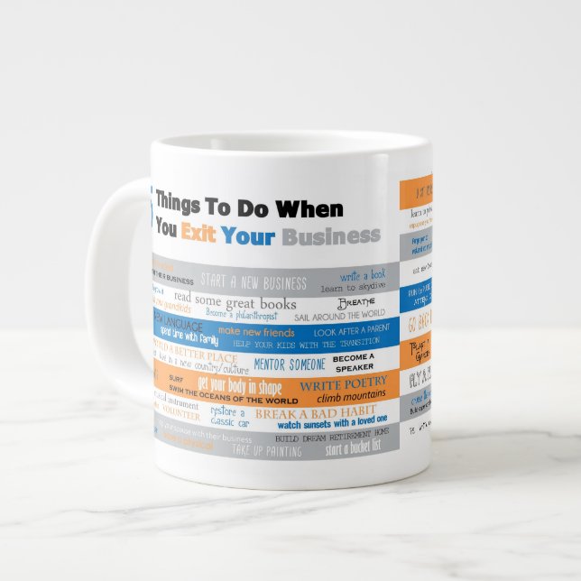 75 Dinge zu tun Jumbo-Tasse (Vorderseite Links)