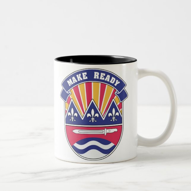75. Div., machen bereites Logo Zweifarbige Tasse (Rechts)