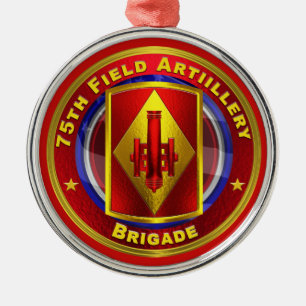 75. Field Artillery Brigade Weihnachten Ornament Aus Metall