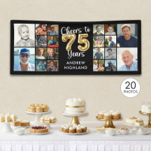 75. Geburtstag 20 Foto Collage Cheers to 75 Years