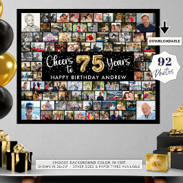 75. Geburtstag 92 Fotos Schwarzes Gold jubeln bis  Poster