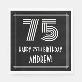 75. Geburtstag: Art Deco Inspiriert Look "75" + Na Serviette