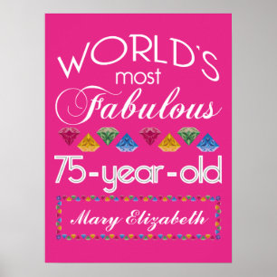75. Geburtstag Die prächtigsten farbenfrohen Edels Poster