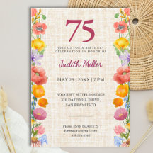 75. Geburtstag Elegant 75 Jahre Florale Gartenpart