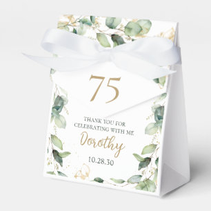 75. Geburtstag Eukalyptus Danke Geschenkschachtel
