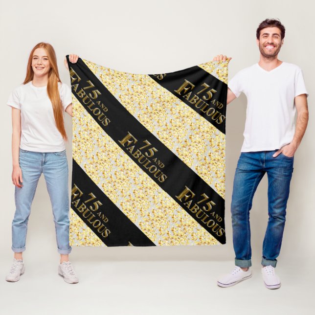 75. Geburtstag Fleecedecke (Beispiel)