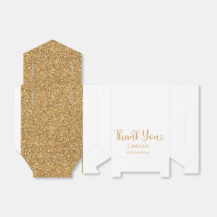 75. Geburtstag Gold Glitter Danke Geschenkschachtel