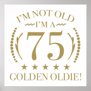 75. Geburtstag Golden Oldie Poster