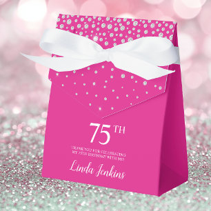 75. Geburtstag Hot Pink Funkelnd Vielen Dank Geschenkschachtel