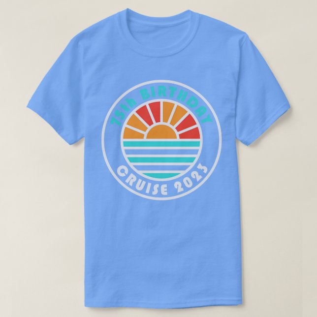 75. Geburtstag Kreuzfahrt 2023 Bahamas Familienurl T-Shirt (Design vorne)