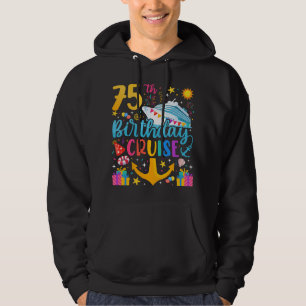 75. Geburtstag Kreuzfahrt B-Day Party Männer Hoodie