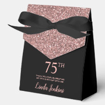 75. Geburtstag Roségold Glitter Dankeschön