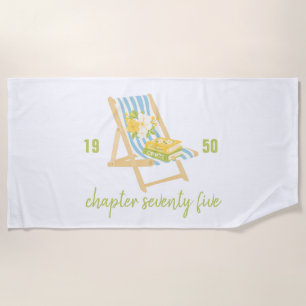 75. Geburtstag Strandtuch, 75. Geburtstagsgeschenk Strandtuch