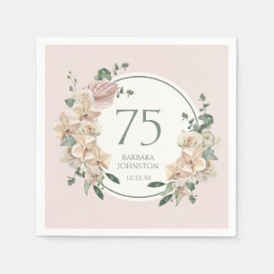 75. Geburtstag Tropical Floral Serviette