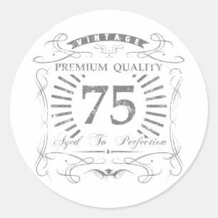 75. Geburtstags-Gag-Geschenk Runder Aufkleber