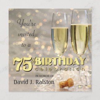 75. Geburtstags-Party - personalisierte Einladung