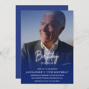 75. Geburtstagseinladung Geburtstagsessen Foto Män Einladung