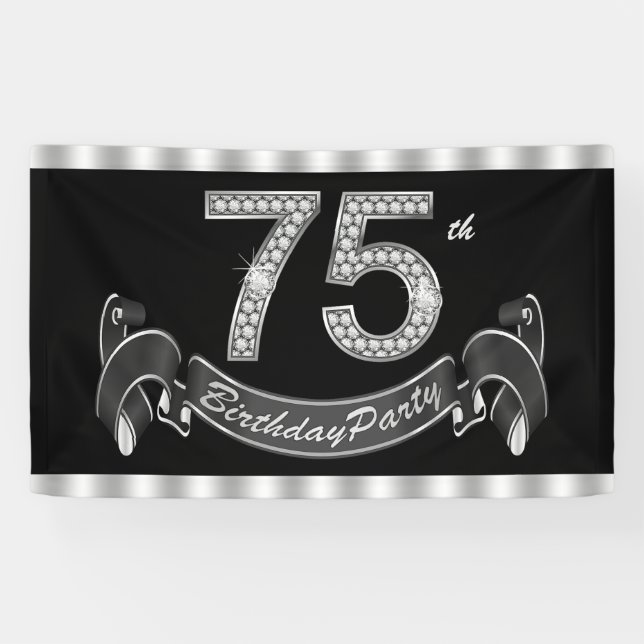 75. Geburtstagsfeier Banner (Horizontal)