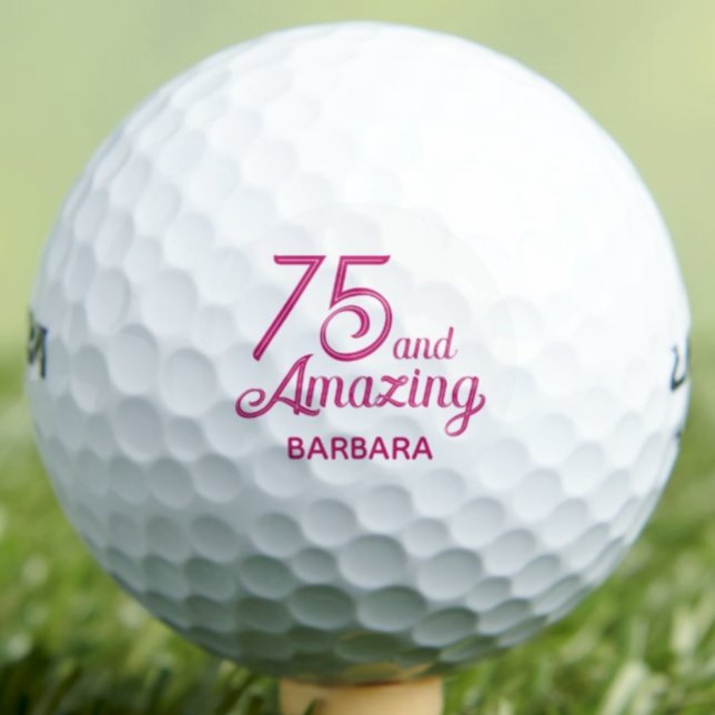 75. Geburtstagsgeschenk - 75 und Erstaunlich Elega Golfball (Von Creator hochgeladen)