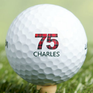 75. Geburtstagsgeschenk - Elegante 75 Jahre rote K Golfball