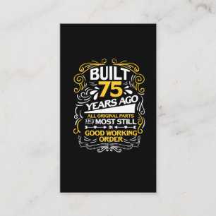 75. Geburtstagsgeschenk für einen 75-Jährigen Visitenkarte