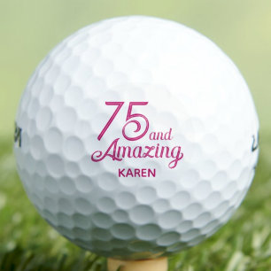 75. Geburtstagsgeschenk für Freundin Lustig Rosa I Golfball