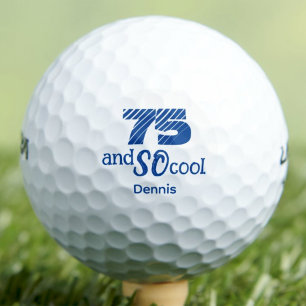 75. Geburtstagsgeschenk für Golfer in Blau - 75 un Golfball