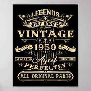 75. Geburtstagsgeschenk für Vintage-Legende Gebore Poster