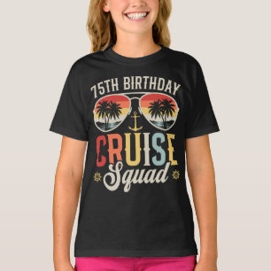 75. Geburtstagskameradenjunge Matching Girl T-Shirt