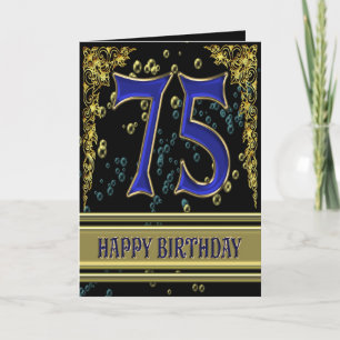 75. Geburtstagskarte mit Gold und Blasen Karte