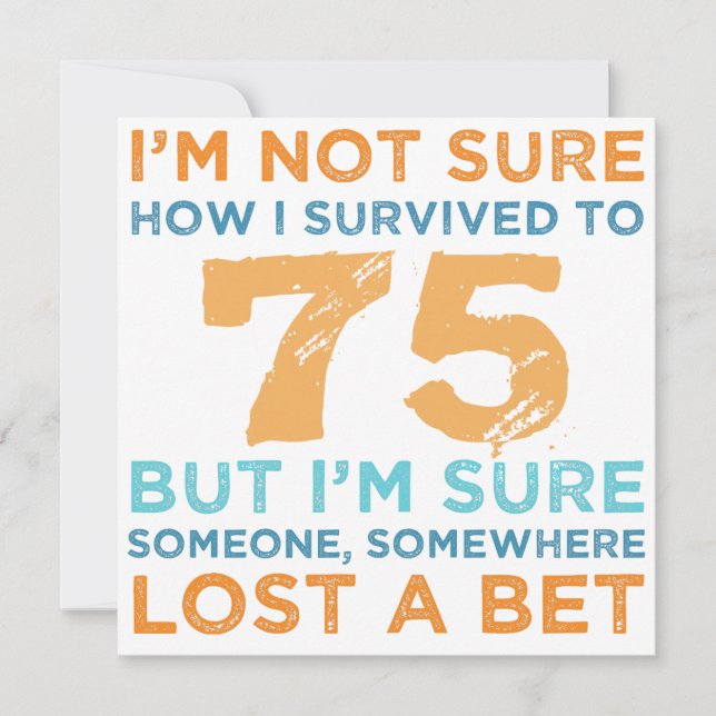 75. Geburtstagslegende Karte (Vorderseite)