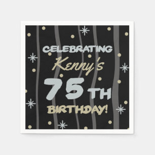 75. Geburtstagspartei Ihren Namen hinzufügen Serviette