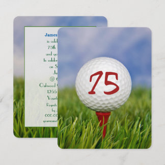 75. Geburtstagsparty Golf Thema Einladung