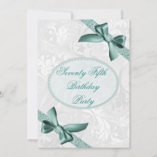 75. Geburtstagsparty von Damask und Bows Einladung
