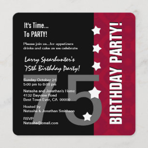 75. Geburtstagssonne NICHT über dem Hill Z75D Einladung