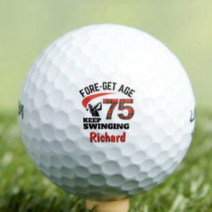 75. Geschenk für Co-Worker - 70 Jahre Red Kariert  Golfball
