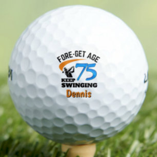 75. Geschenk für Papa Lustig Blau Benutzerdefinier Golfball
