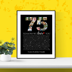 75 Gründe, warum wir Sie zum Geburtstag von Großva Poster
