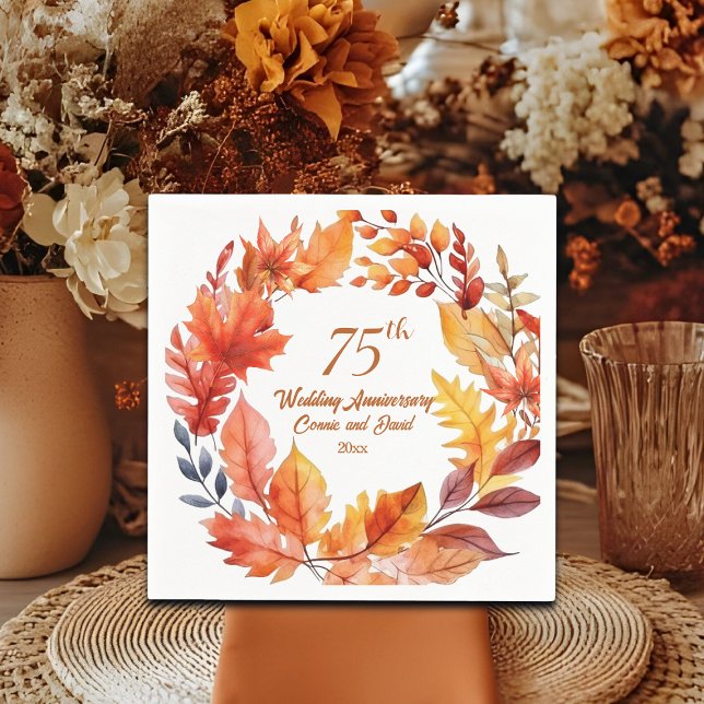 75. Hochzeitstag Herbst Serviette (Von Creator hochgeladen)