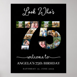 75 Jahre alt aussehen, 75 Geburtstagsparty Poster