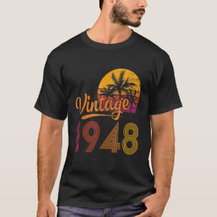 75 Jahre alt Vintag Geboren 1948 75. Geburtstag T-Shirt