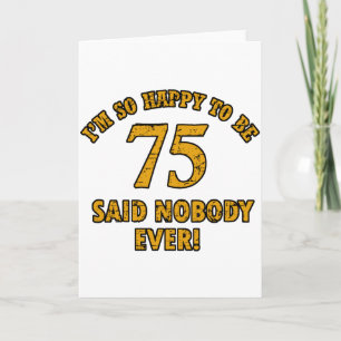 75 Jahre Alte Geburtstagsdesigns Karte
