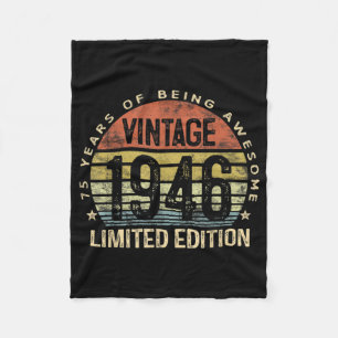 75 Jahre alte Geschenke Vintag 1946 Geburtstag Fleecedecke