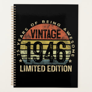 75 Jahre alte Geschenke Vintag 1946 Geburtstag Planer