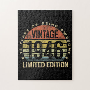 75 Jahre alte Geschenke Vintag 1946 Geburtstag Puzzle