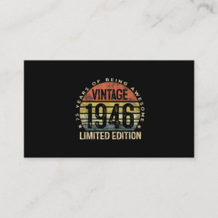 75 Jahre alte Geschenke Vintag 1946 Geburtstag Visitenkarte