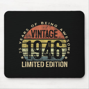 75 Jahre alte Geschenke Vintage 1946 Geburtstag Mousepad