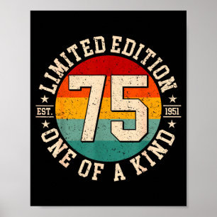 75 Jahre alte limitierte Auflage 1951 zum 75. Poster